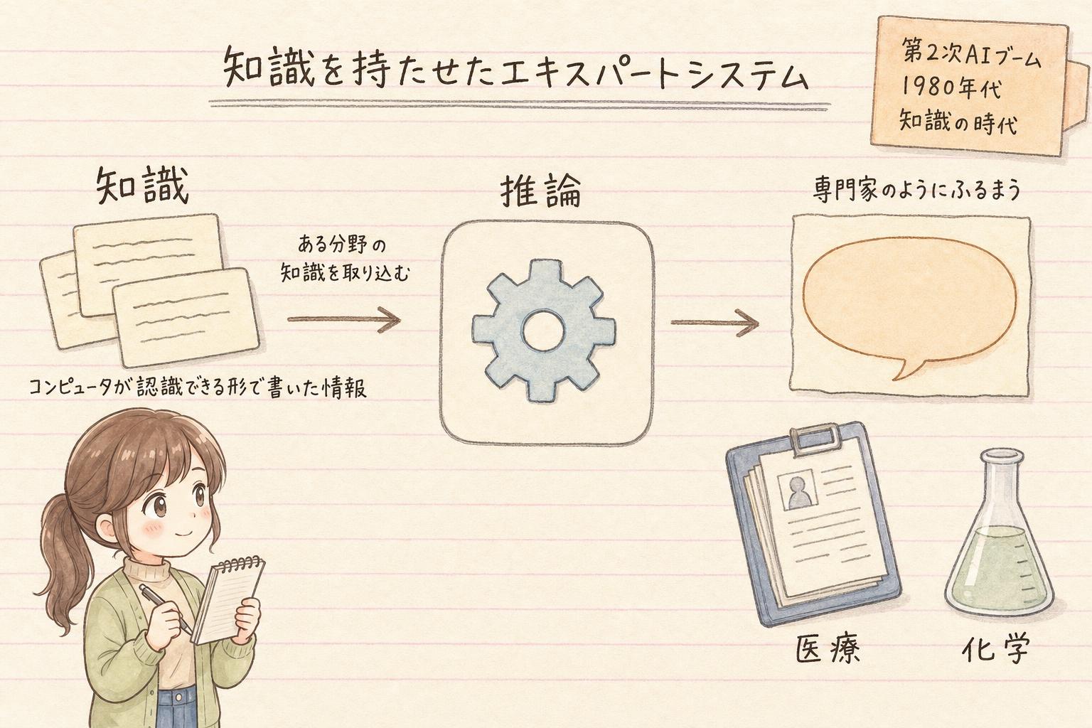 知識を持たせたエキスパートシステム