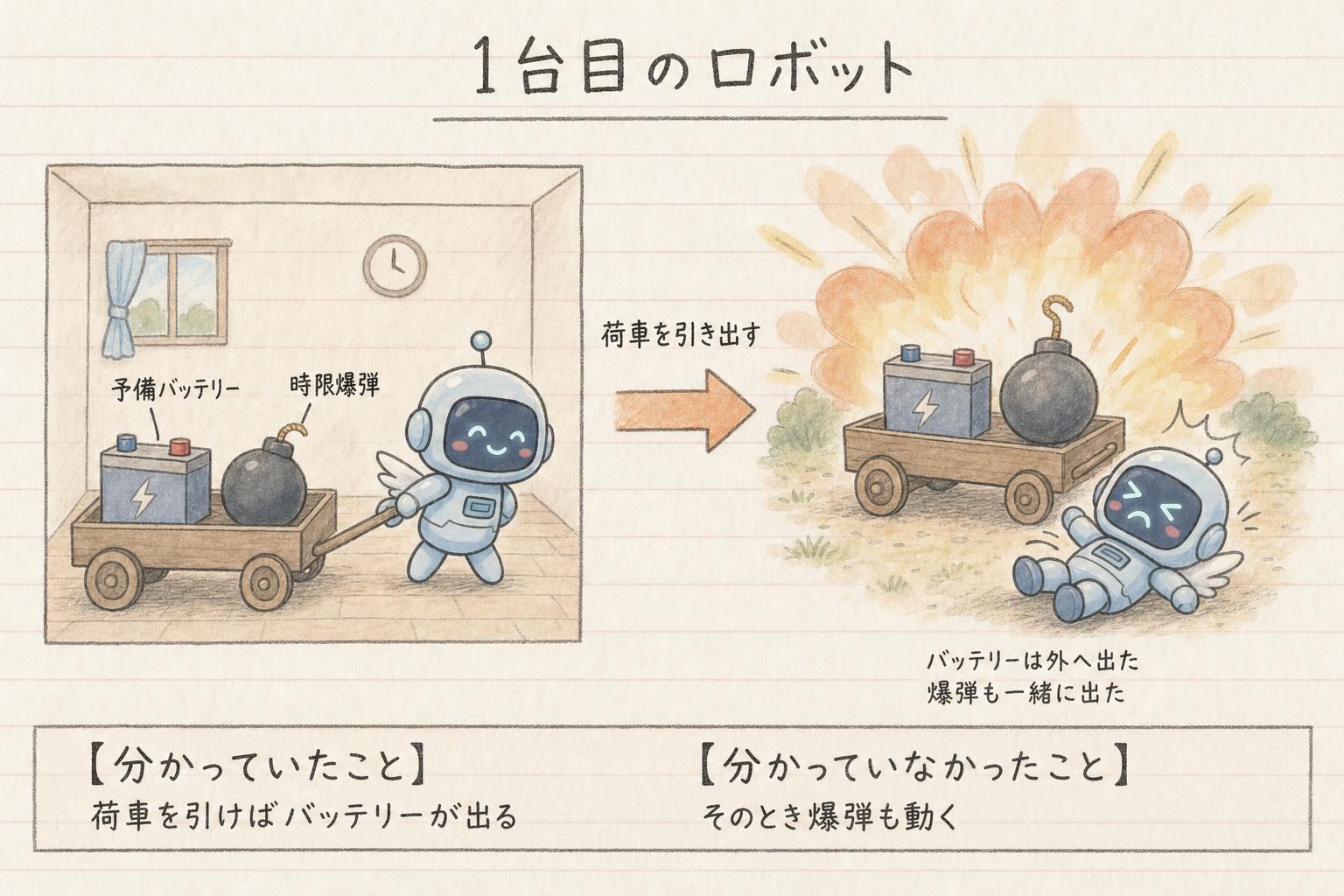 1台目のロボットの失敗