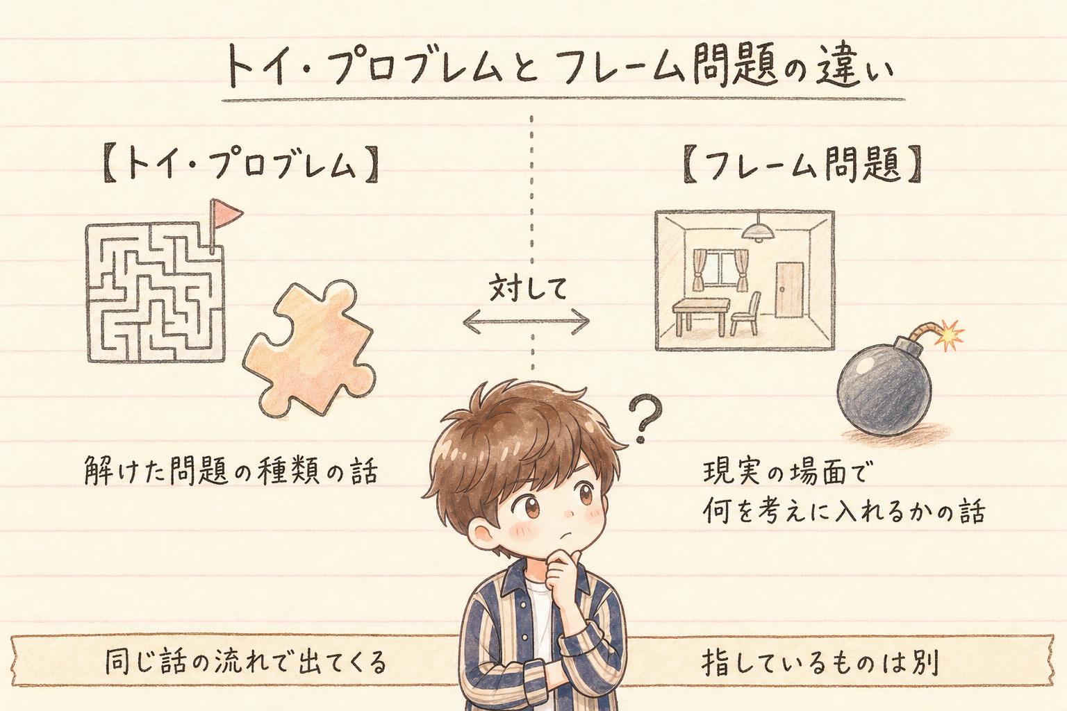 トイ・プロブレムとフレーム問題の違い