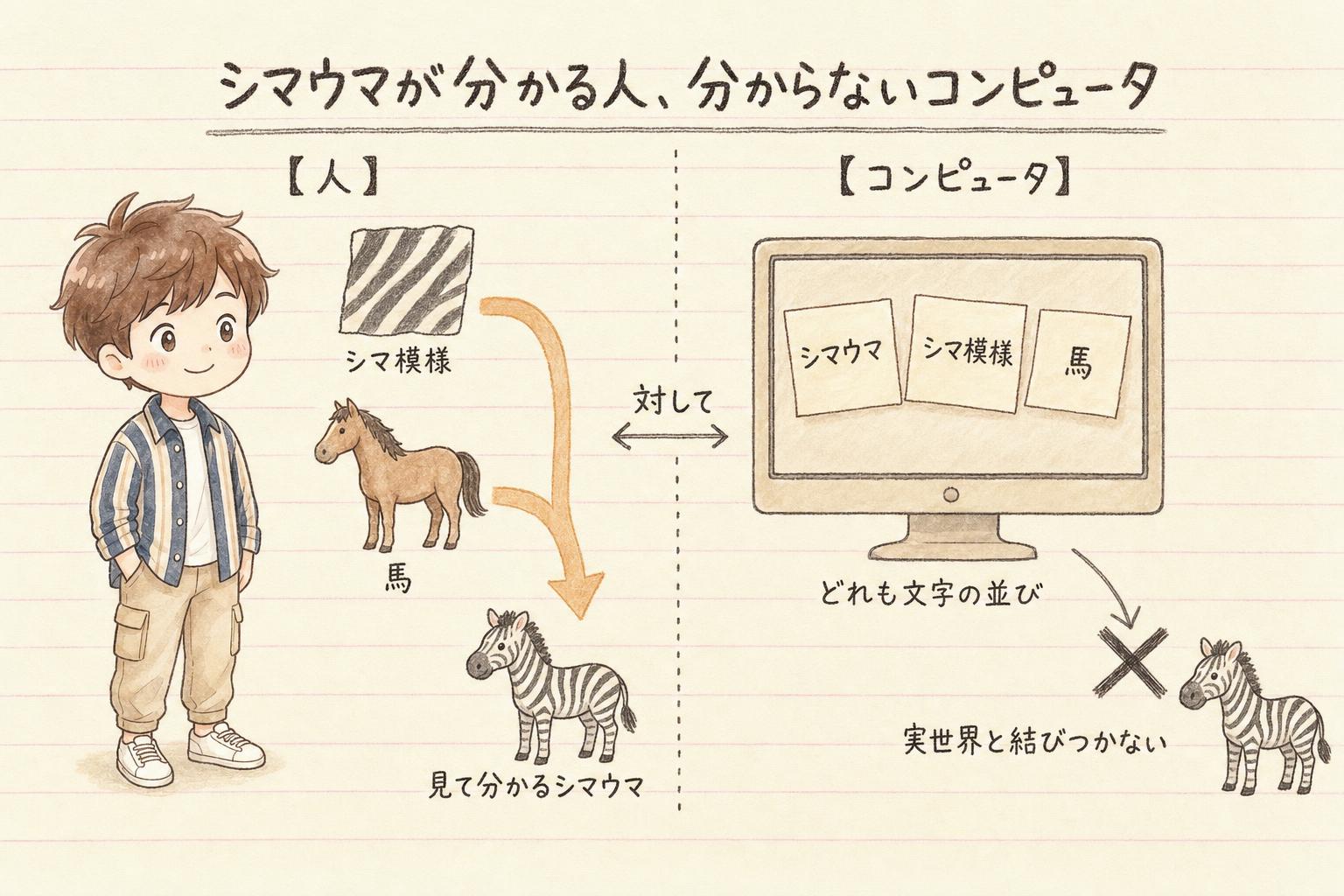 シマウマが分かる人と分からないコンピュータ