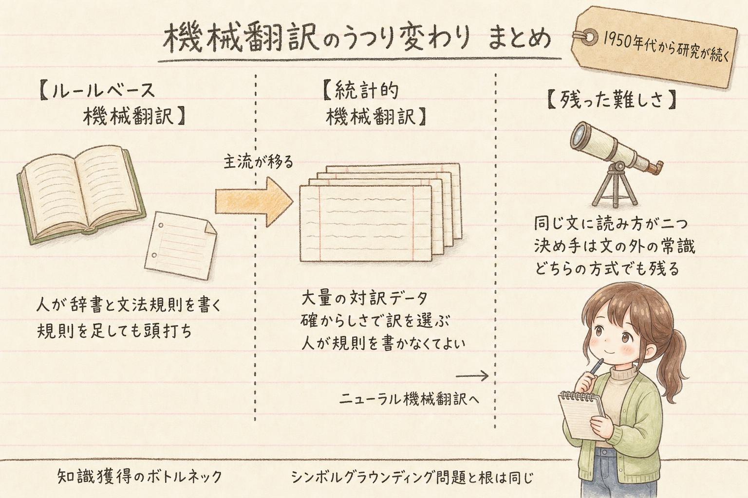 機械翻訳とルールベース・統計的手法の学習ノート